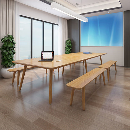 Rectangular Shaped Executive Desk Natural Writing Desk for Office