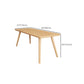 Rectangular Shaped Executive Desk Natural Writing Desk for Office
