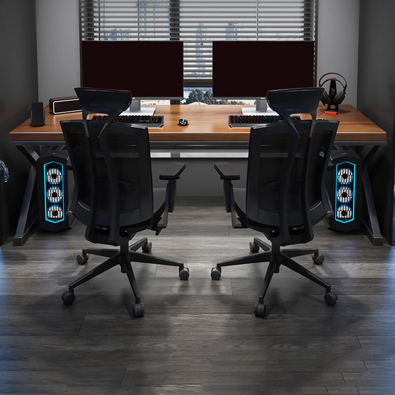 Massief hout rechthoekig gaming bureau 29,53-inch lang schrijfbureau