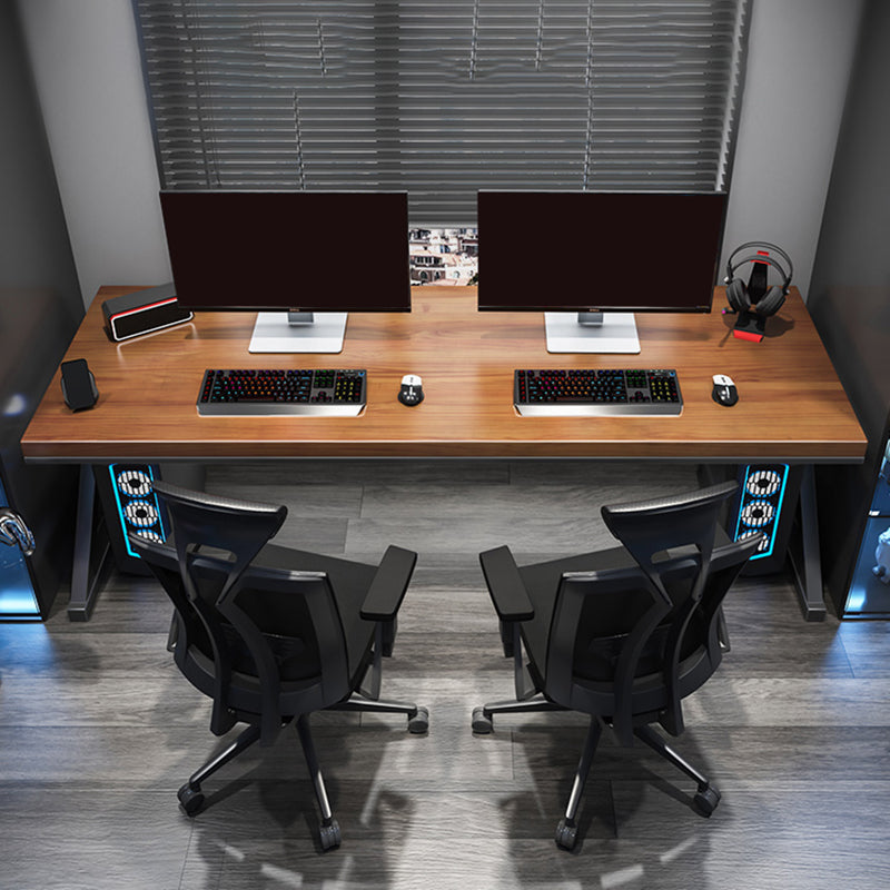 Massief hout rechthoekig gaming bureau 29,53-inch lang schrijfbureau