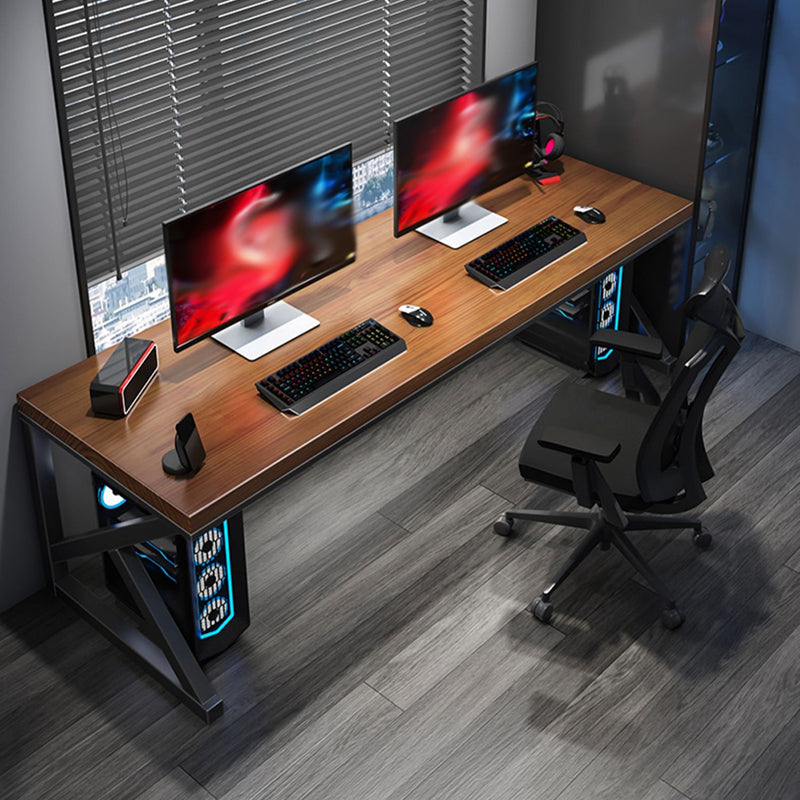 Massief hout rechthoekig gaming bureau 29,53-inch lang schrijfbureau