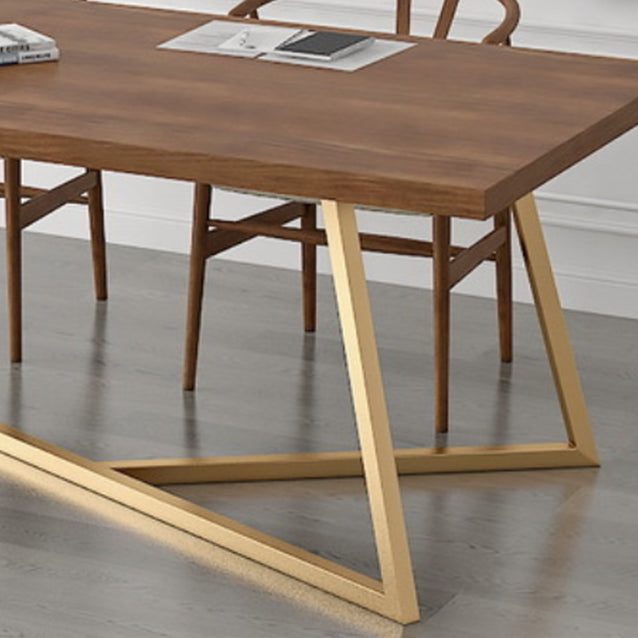 グラムオフィスデスクソリッドウッド長方形のライティングデスク、高さ29.53インチ