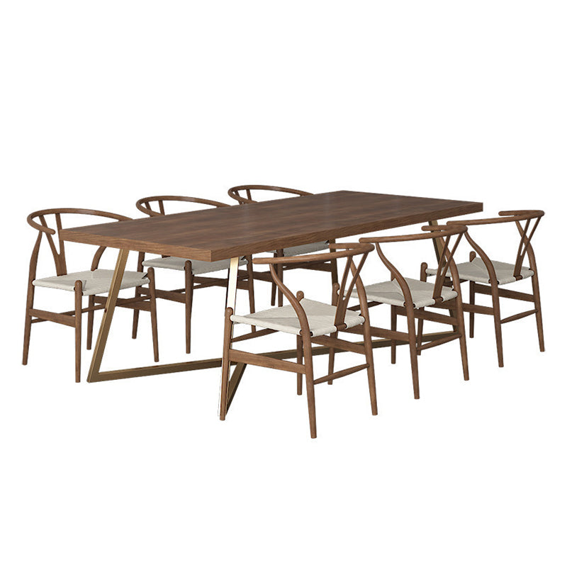 グラムオフィスデスクソリッドウッド長方形のライティングデスク、高さ29.53インチ