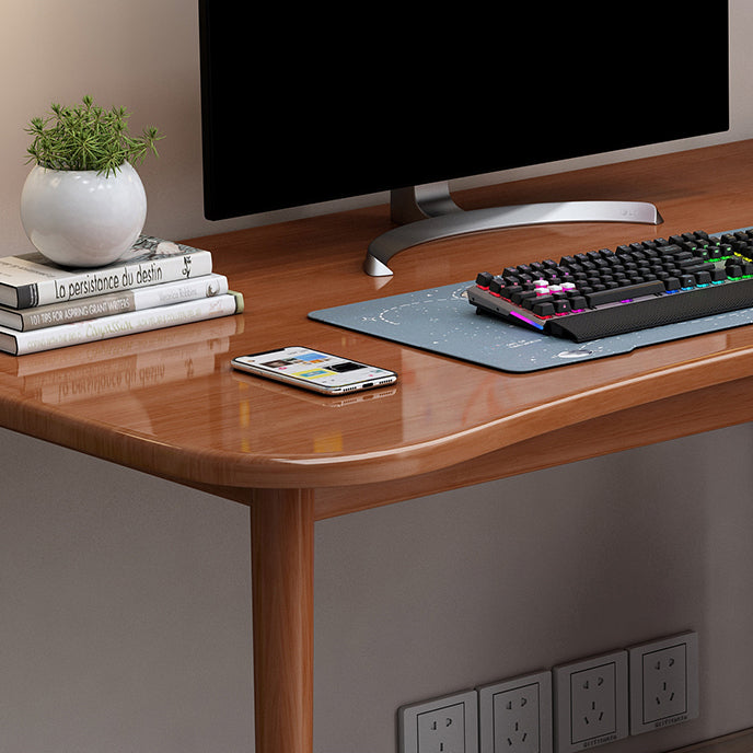 Solid Wood Office Desk Parsons Base 29.53" Tall Writing Desk Clearhalo 'furn' 'furn_office_desk' 'Furniture' 'Office Desks' 'Office Furniture' 'office_desk' 6838406