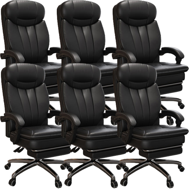 Silla giratoria de cuero moderna altura de asiento ajustable silla de oficina con ruedas