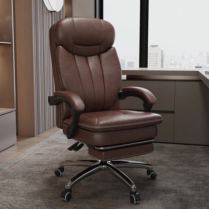 Silla giratoria de cuero moderna altura de asiento ajustable silla de oficina con ruedas