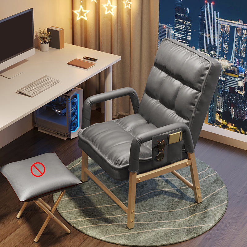 Eigentijdse vaste mantelstoel metaal verstelbare rughoogte bureau stoel