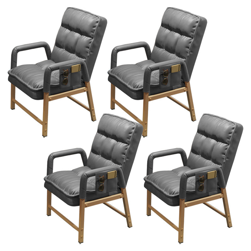 Eigentijdse vaste mantelstoel metaal verstelbare rughoogte bureau stoel