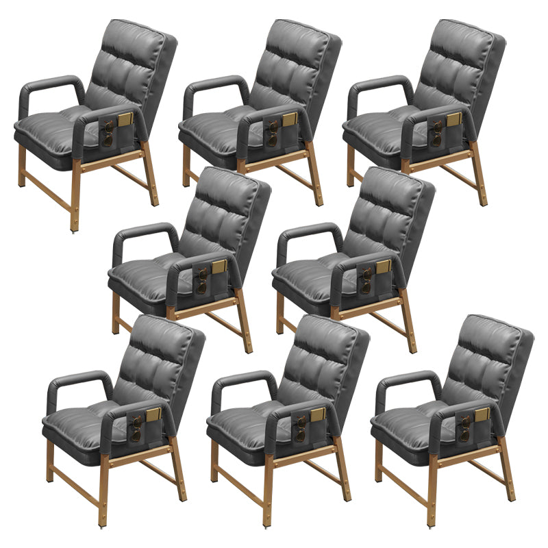 Eigentijdse vaste mantelstoel metaal verstelbare rughoogte bureau stoel