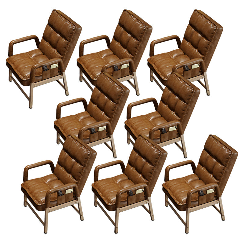 Eigentijdse vaste mantelstoel metaal verstelbare rughoogte bureau stoel