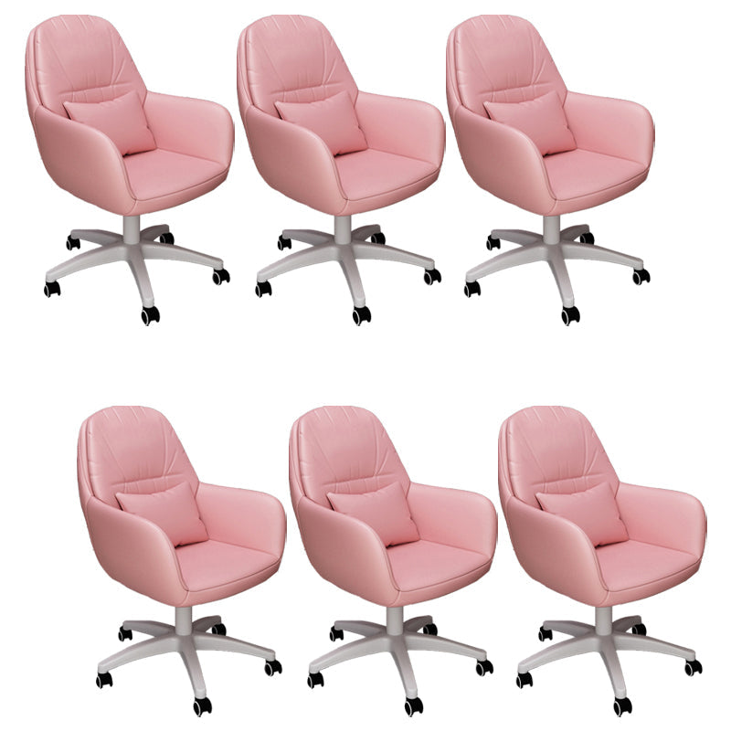 Chaise de bureau contemporaine ergonomique chaise de bureau rembourrée avec roues