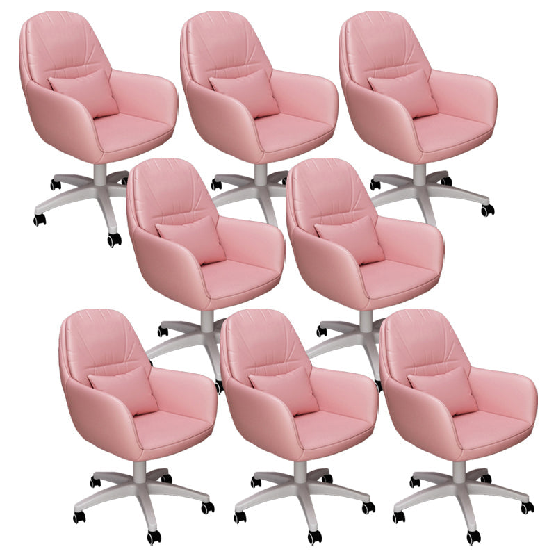 Chaise de bureau contemporaine ergonomique chaise de bureau rembourrée avec roues