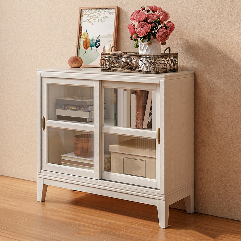 Modern Style Closed Back Bookshelf Wooden Vertical Bookcase in White