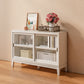 Modern Style Closed Back Bookshelf Wooden Vertical Bookcase in White