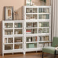 Modern Style Closed Back Bookshelf Wooden Vertical Bookcase in White