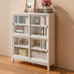 Modern Style Closed Back Bookshelf Wooden Vertical Bookcase in White