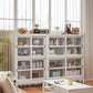 Modern Style Closed Back Bookshelf Wooden Vertical Bookcase in White