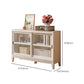 Modern Style Closed Back Bookshelf Wooden Vertical Bookcase in White