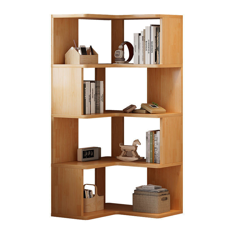 Libreria in legno ingegnerizzato in stile libreria aperta in stile contemporaneo con scaffali