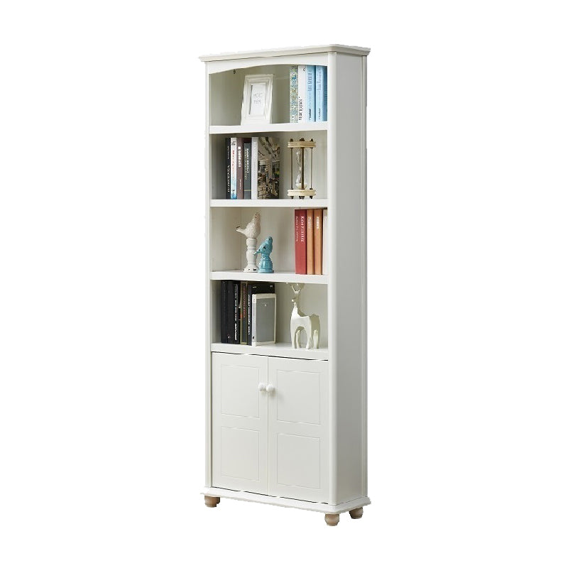 Contemporary Wood Bookshelf Standard Closed Back White Bookcase 27.6"L x 11.8"W x 70.9"H Drawer Not Included 1 Clearhalo 'Bookcases' 'furn' 'furn_bookcases' 'Furniture' 'Office Furniture' 6839678