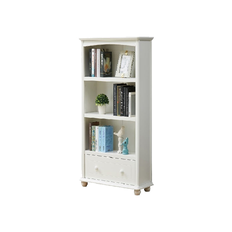 Contemporary Wood Bookshelf Standard Closed Back White Bookcase 23.6"L x 11.8"W x 51.2"H 1 Cabinet Not Included Clearhalo 'Bookcases' 'furn' 'furn_bookcases' 'Furniture' 'Office Furniture' 6839681