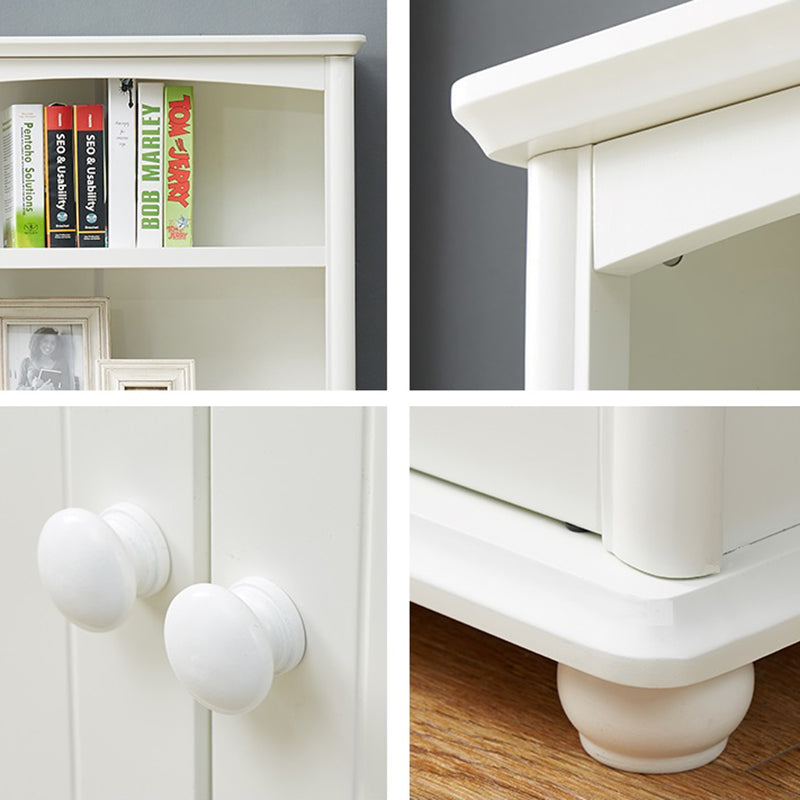 Contemporary Wood Bookshelf Standard Closed Back White Bookcase Clearhalo 'Bookcases' 'furn' 'furn_bookcases' 'Furniture' 'Office Furniture' 6839687