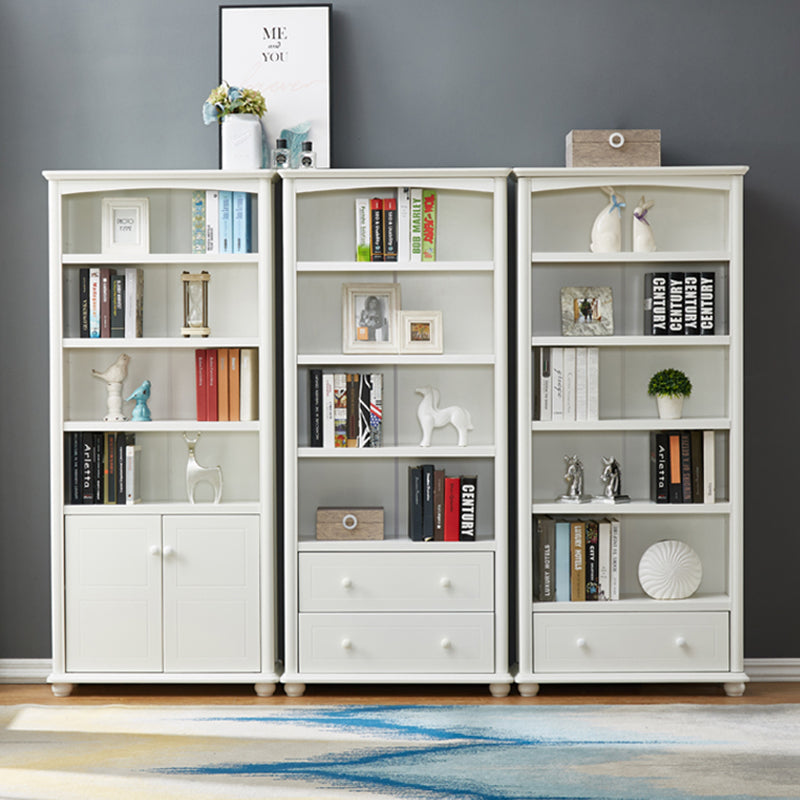 Contemporary Wood Bookshelf Standard Closed Back White Bookcase Clearhalo 'Bookcases' 'furn' 'furn_bookcases' 'Furniture' 'Office Furniture' 6839693