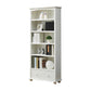 Contemporary Wood Bookshelf Standard Closed Back White Bookcase 31.5"L x 11.8"W x 70.9"H 1 Cabinet Not Included Clearhalo 'Bookcases' 'furn' 'furn_bookcases' 'Furniture' 'Office Furniture' 6839697