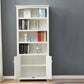 Contemporary Wood Bookshelf Standard Closed Back White Bookcase Clearhalo 'Bookcases' 'furn' 'furn_bookcases' 'Furniture' 'Office Furniture' 6839698