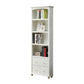 Contemporary Wood Bookshelf Standard Closed Back White Bookcase 23.6"L x 11.8"W x 70.9"H 2 Cabinet Not Included Clearhalo 'Bookcases' 'furn' 'furn_bookcases' 'Furniture' 'Office Furniture' 6839701