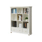 Contemporary Wood Bookshelf Standard Closed Back White Bookcase 47.2"L x 11.8"W x 51.2"H 3 Cabinet Not Included Clearhalo 'Bookcases' 'furn' 'furn_bookcases' 'Furniture' 'Office Furniture' 6839704