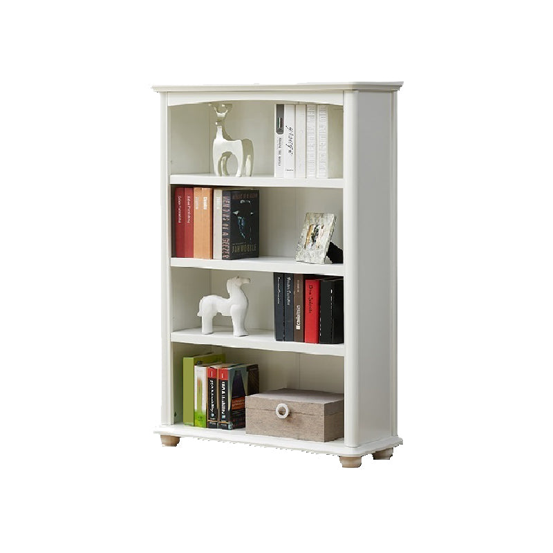 Contemporary Wood Bookshelf Standard Closed Back White Bookcase 31.5"L x 11.8"W x 51.2"H Drawer Not Included Cabinet Not Included Clearhalo 'Bookcases' 'furn' 'furn_bookcases' 'Furniture' 'Office Furniture' 6839707