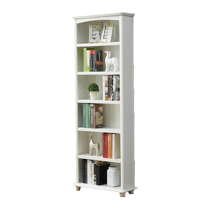 Contemporary Wood Bookshelf Standard Closed Back White Bookcase 23.6"L x 11.8"W x 70.9"H Drawer Not Included Cabinet Not Included Clearhalo 'Bookcases' 'furn' 'furn_bookcases' 'Furniture' 'Office Furniture' 6839708
