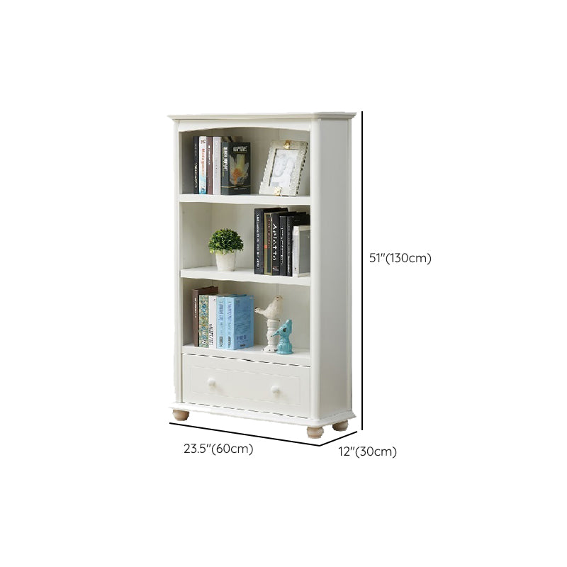 Contemporary Wood Bookshelf Standard Closed Back White Bookcase Clearhalo 'Bookcases' 'furn' 'furn_bookcases' 'Furniture' 'Office Furniture' 6839714