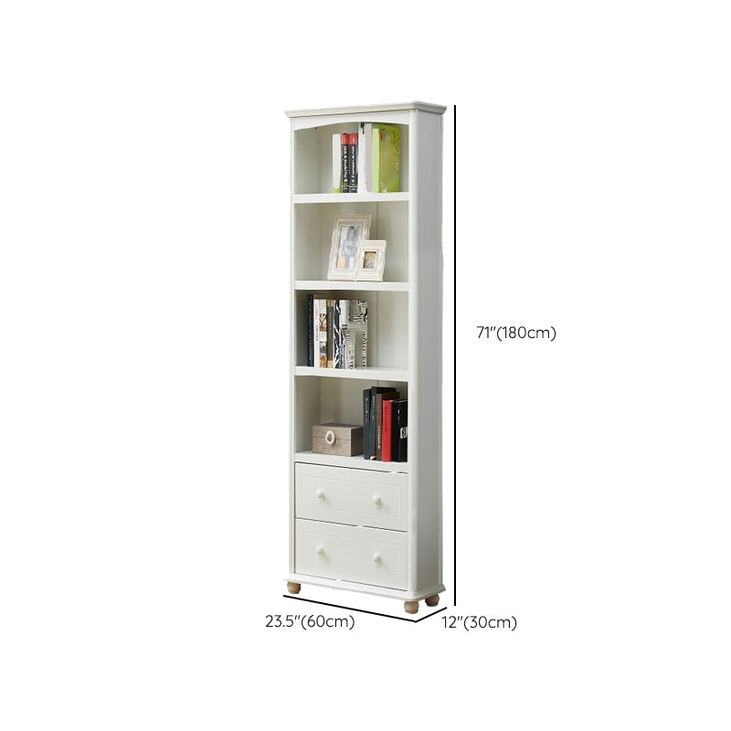 Contemporary Wood Bookshelf Standard Closed Back White Bookcase Clearhalo 'Bookcases' 'furn' 'furn_bookcases' 'Furniture' 'Office Furniture' 6839724