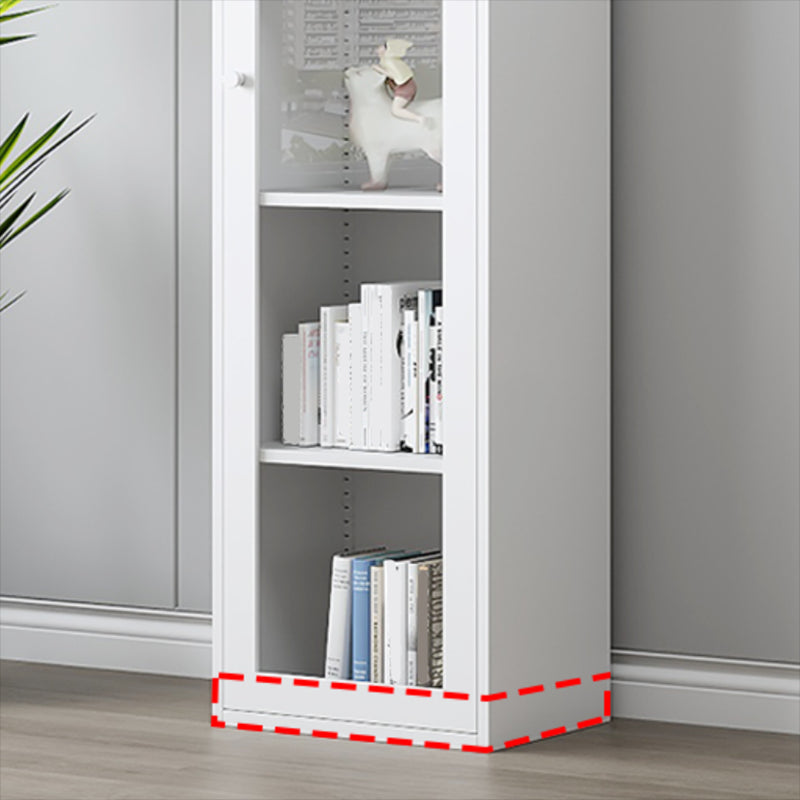 Scandinavian Standard Bookshelf Metal Closed Back Bookcase with Doors Clearhalo 'Bookcases' 'furn' 'furn_bookcases' 'Furniture' 'Office Furniture' 6839740
