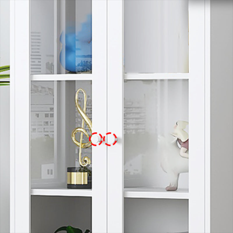 Scandinavian Standard Bookshelf Metal Closed Back Bookcase with Doors Clearhalo 'Bookcases' 'furn' 'furn_bookcases' 'Furniture' 'Office Furniture' 6839747