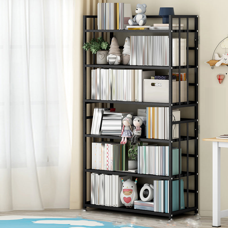 棚付きの標準本棚メタルモダンな本棚を開いてください