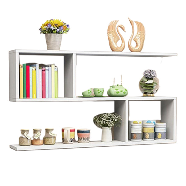 Modern Wooden Shelf Bookcase Wall Mounted Shelves Included Shelf for Bedroom