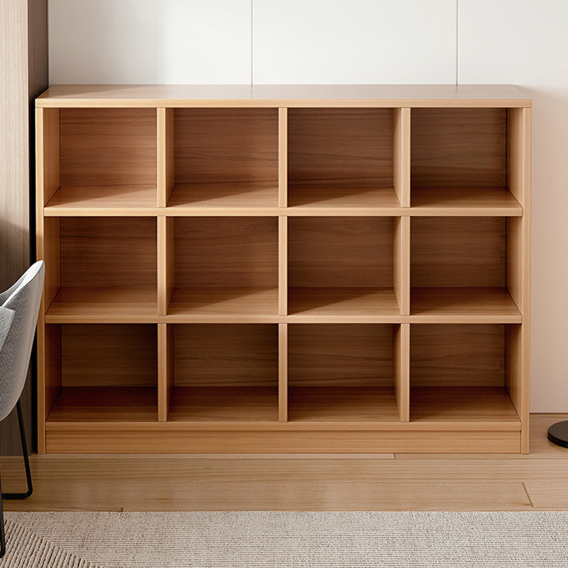 Contemporary Engineered Wood Bookshelf Standard Closed Back with Shelves
