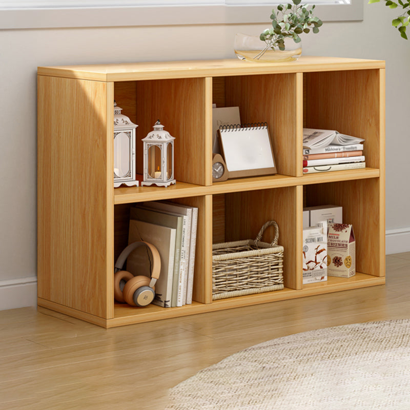 Contemporary Engineered Wood Bookshelf Standard Closed Back with Shelves