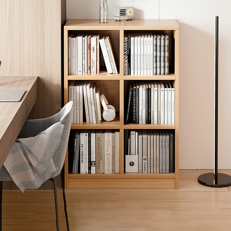 Contemporary Engineered Wood Bookshelf Standard Closed Back with Shelves