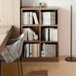 Contemporary Engineered Wood Bookshelf Standard Closed Back with Shelves