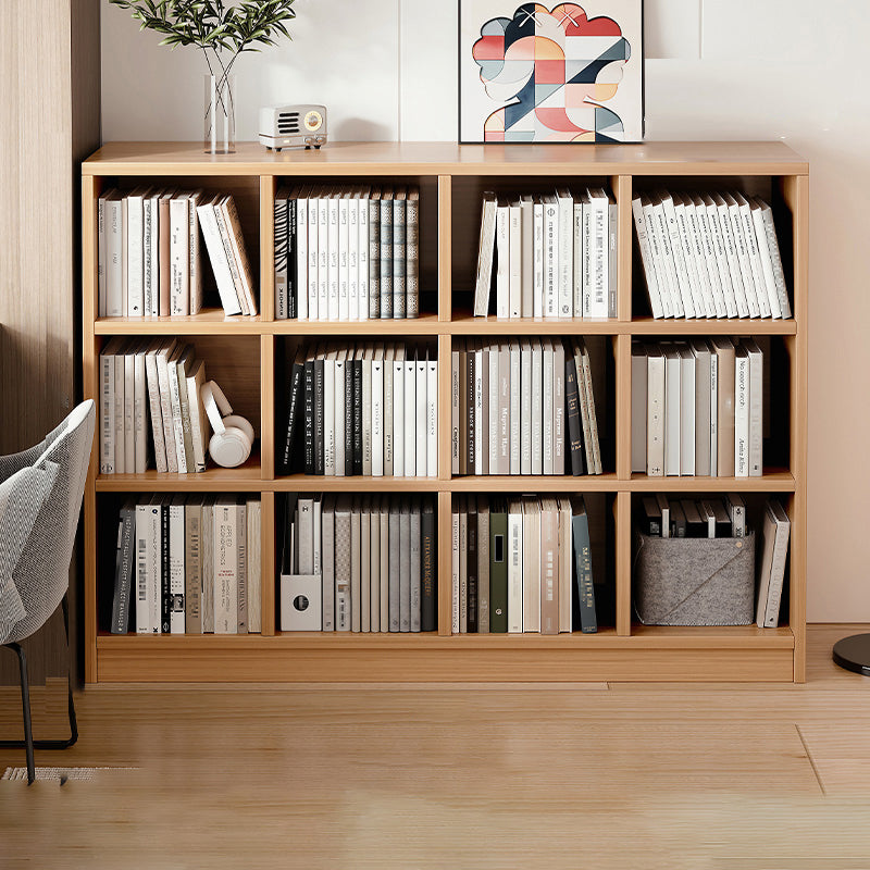 Contemporary Engineered Wood Bookshelf Standard Closed Back with Shelves