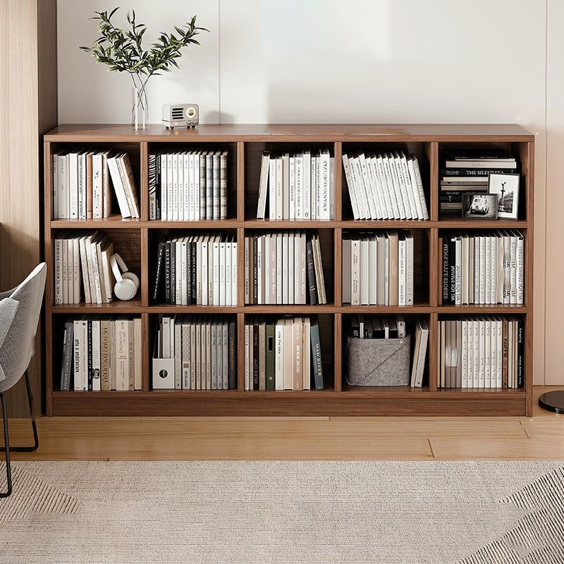 Contemporary Engineered Wood Bookshelf Standard Closed Back with Shelves