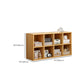 Contemporary Engineered Wood Bookshelf Standard Closed Back with Shelves