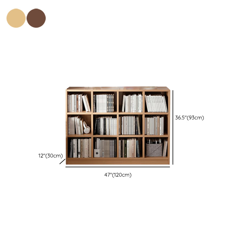 Contemporary Engineered Wood Bookshelf Standard Closed Back with Shelves