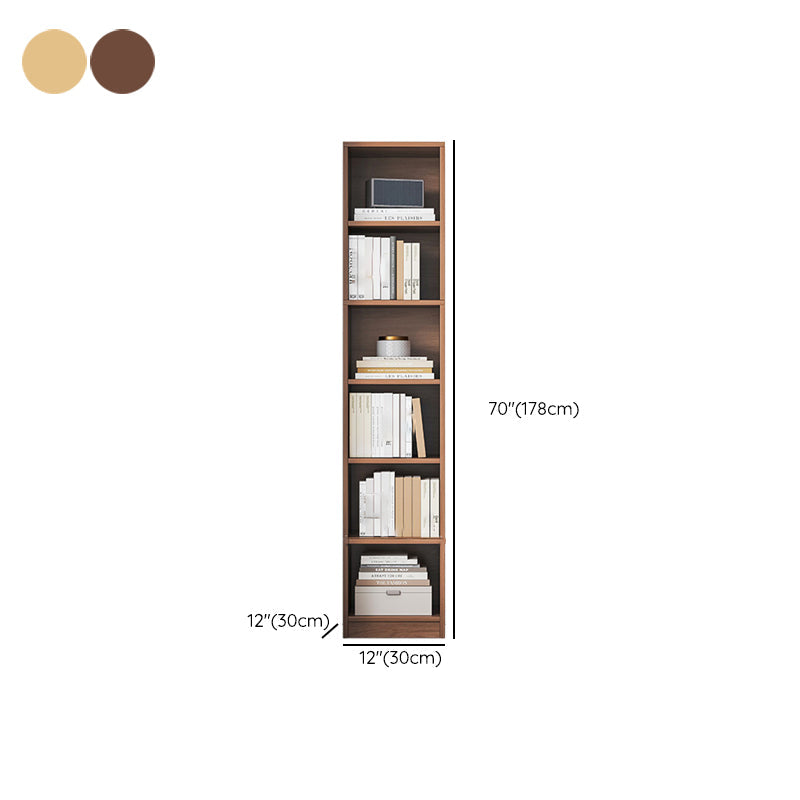 Contemporary Engineered Wood Bookshelf Standard Closed Back with Shelves
