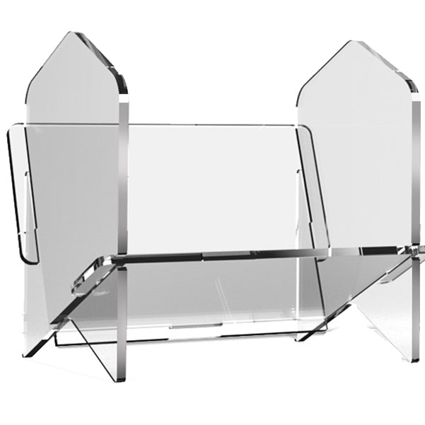 Scandinavian Acrylic Bookcase  Standard Closed Back Bookshelf with Shelves