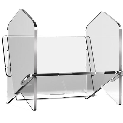 Scandinavian Acrylic Bookcase  Standard Closed Back Bookshelf with Shelves